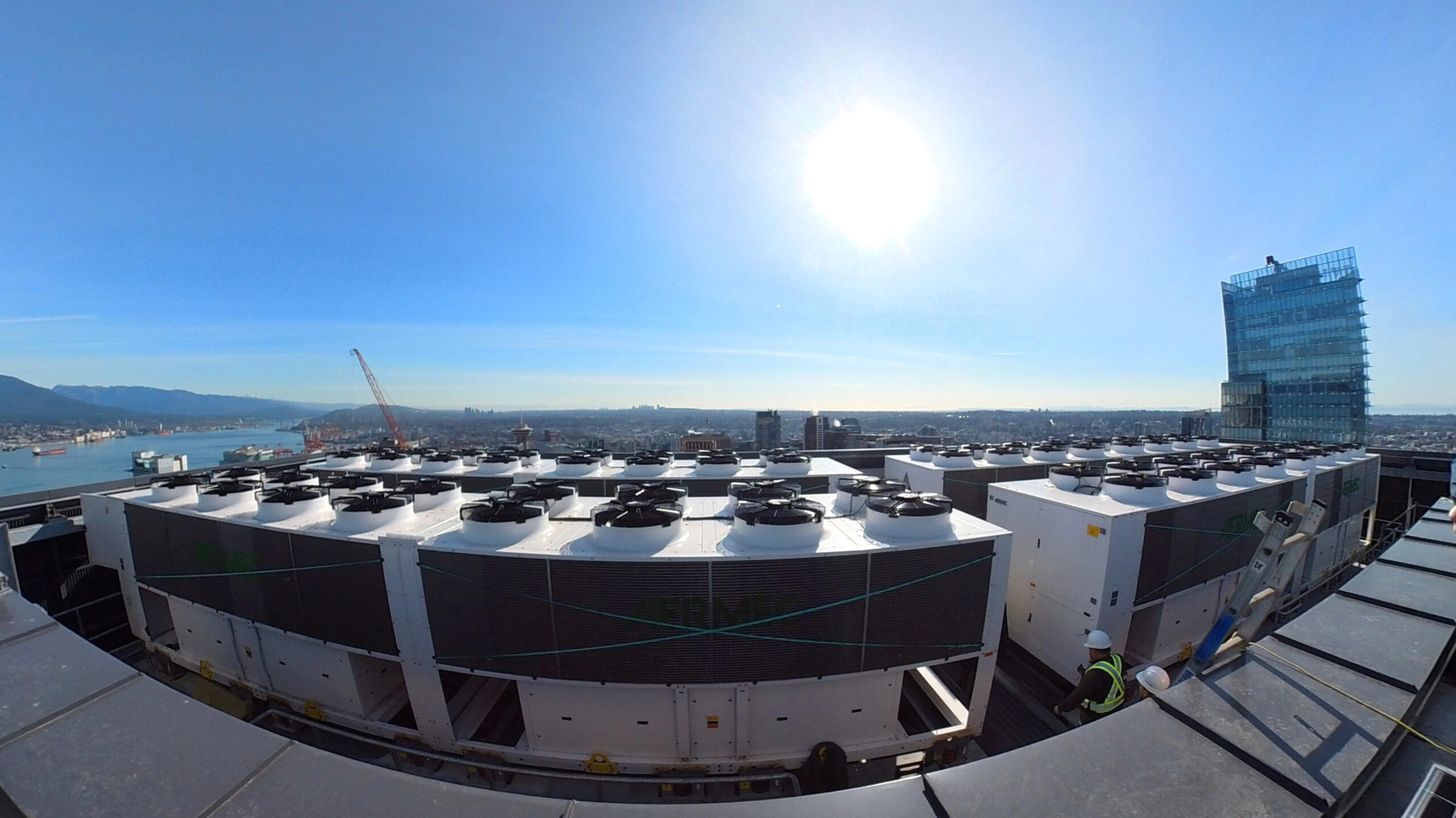 Aermec Rooftop View at The Stack Project Olympic International